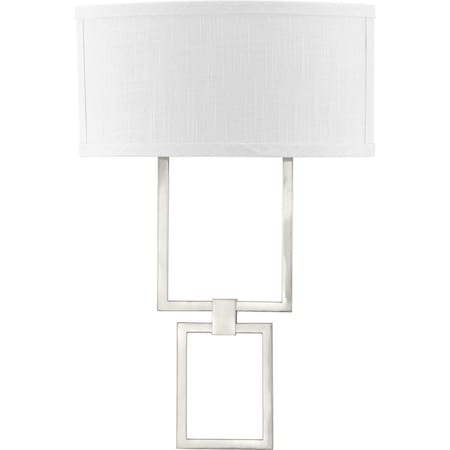 LED Shaded Sconce Collection Brushed Nckl One-Light Square Wall Sconce